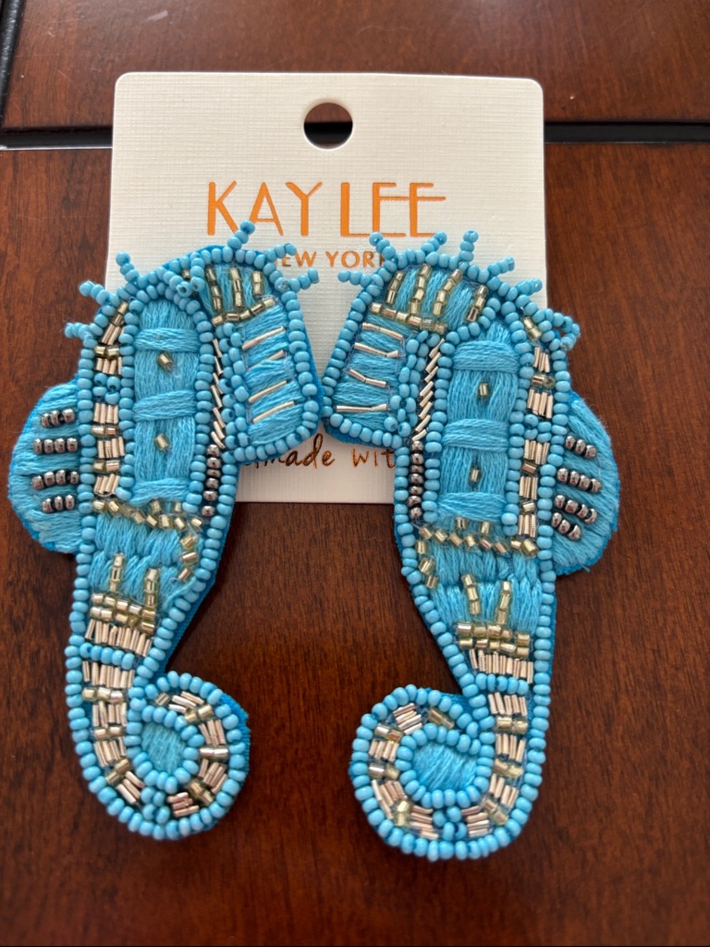 Kaylee Turquoise Seed Bead Statement Earrings